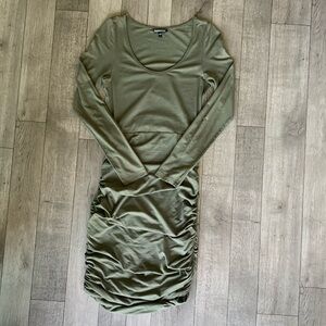 Express Women’s Olive Green Long Sleeve Dress